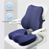 Orthopedic Seat and Back Cushion Set-Ergonomic Design for Lumbar Support Pressure Relief-Suitable for Office home use